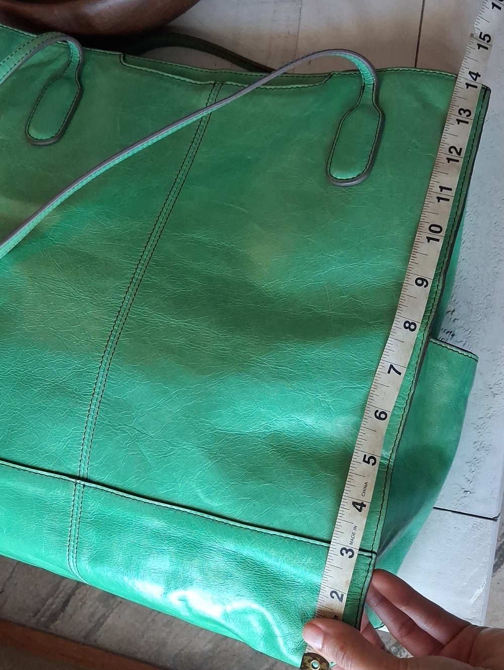 HOBO Emerald Green Leather Tote - Picture 11 of 13